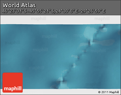 Satellite 3D Map of the Area around 46° 9' 26" S, 28° 58' 30" E