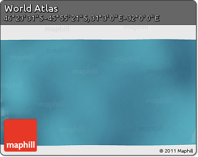 Satellite 3D Map of the Area around 46° 9' 26" S, 31° 31' 29" E