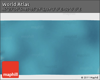 Satellite 3D Map of the Area around 46° 9' 26" S, 31° 31' 29" E