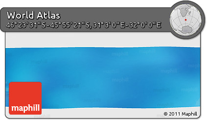 Physical Panoramic Map of the Area around 46° 9' 26" S, 31° 31' 29" E