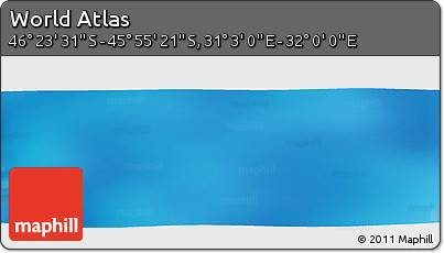 Physical Panoramic Map of the Area around 46° 9' 26" S, 31° 31' 29" E