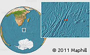 Satellite Location Map of the area around 46° 9' 26" S, 34° 55' 29" E