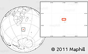 Blank Location Map of the area around 46° 9' 26" S, 37° 28' 30" E
