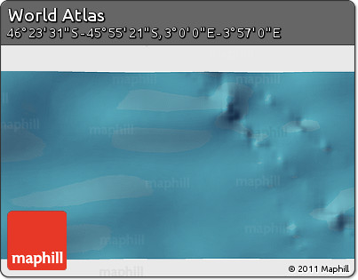 Satellite 3D Map of the Area around 46° 9' 26" S, 3° 28' 30" E