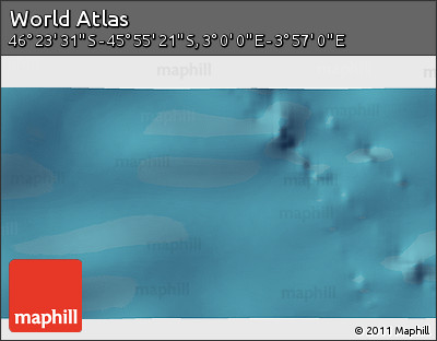 Satellite 3D Map of the Area around 46° 9' 26" S, 3° 28' 30" E