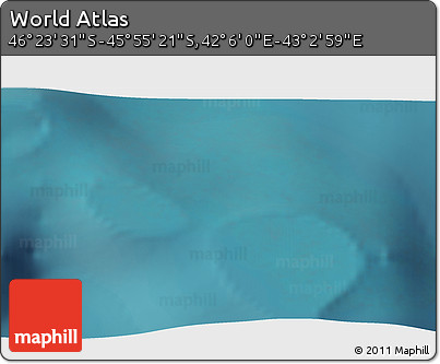 Satellite 3D Map of the Area around 46° 9' 26" S, 42° 34' 30" E