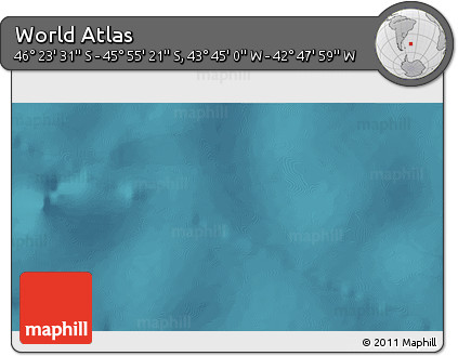 Satellite 3D Map of the Area around 46° 9' 26" S, 43° 16' 29" W