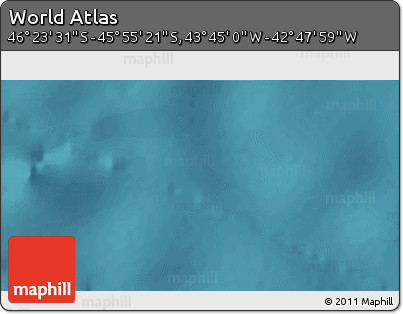 Satellite 3D Map of the Area around 46° 9' 26" S, 43° 16' 29" W