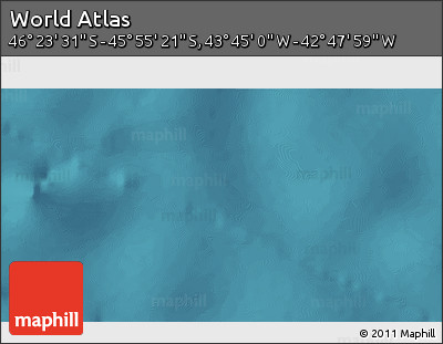 Satellite 3D Map of the Area around 46° 9' 26" S, 43° 16' 29" W