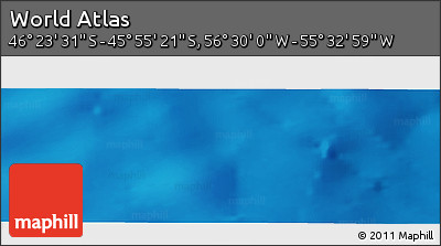 Physical Panoramic Map of the Area around 46° 9' 26" S, 56° 1' 29" W