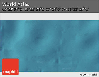 Satellite 3D Map of the Area around 46° 9' 26" S, 56° 52' 30" W