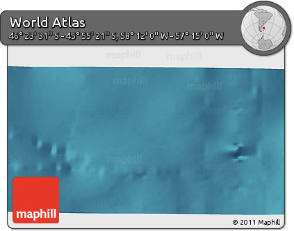 Satellite 3D Map of the Area around 46° 9' 26" S, 57° 43' 30" W
