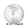 Outline Map of the Area around 46° 9' 26" S, 57° 43' 30" W, rectangular outline