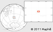 Blank Location Map of the area around 46° 9' 26" S, 60° 25' 29" E