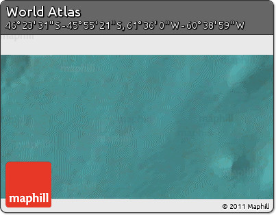 Satellite 3D Map of the Area around 46° 9' 26" S, 61° 7' 30" W