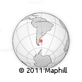Outline Map of the Area around 46° 9' 26" S, 61° 7' 30" W, rectangular outline