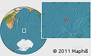 Satellite Location Map of the area around 46° 9' 26" S, 62° 7' 30" E