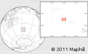 Blank Location Map of the area around 46° 9' 26" S, 63° 49' 30" E