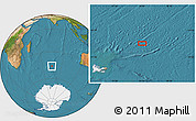 Satellite Location Map of the area around 46° 9' 26" S, 74° 52' 30" E