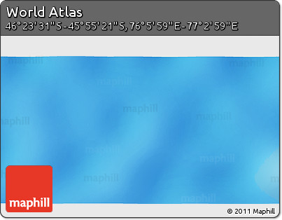 Shaded Relief 3D Map of the Area around 46° 9' 26" S, 76° 34' 29" E