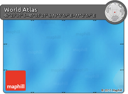 Physical Map of the Area around 46° 9' 26" S, 76° 34' 29" E
