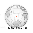 Outline Map of the Area around 46° 9' 26" S, 76° 34' 29" E, rectangular outline