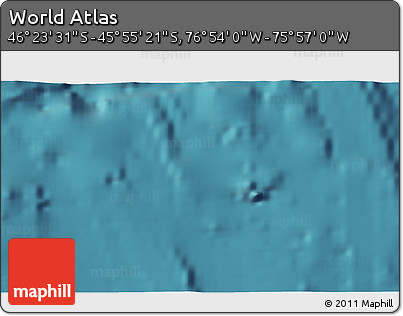 Satellite 3D Map of the Area around 46° 9' 26" S, 76° 25' 30" W