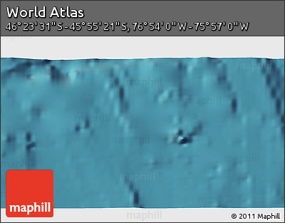 Satellite 3D Map of the Area around 46° 9' 26" S, 76° 25' 30" W