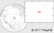 Blank Location Map of the area around 46° 9' 26" S, 7° 34' 30" W
