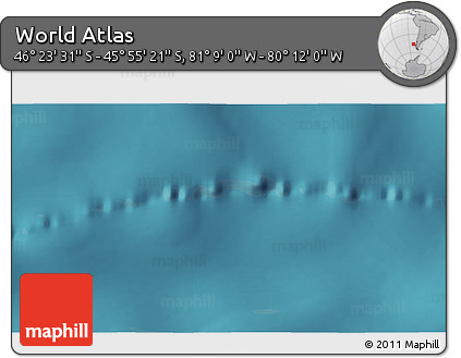 Satellite 3D Map of the Area around 46° 9' 26" S, 80° 40' 30" W