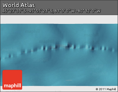 Satellite 3D Map of the Area around 46° 9' 26" S, 80° 40' 30" W