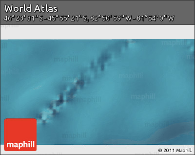 Satellite 3D Map of the Area around 46° 9' 26" S, 82° 22' 30" W