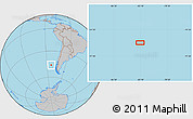 Gray Location Map of the area around 46° 9' 26" S, 83° 13' 29" W
