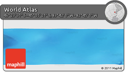 Physical Panoramic Map of the Area around 46° 9' 26" S, 83° 13' 29" W