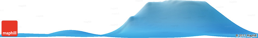 Shaded Relief Horizon Map of the Area around 46° 9' 26" S, 84° 4' 29" W