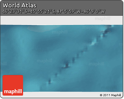 Satellite 3D Map of the Area around 46° 9' 26" S, 86° 37' 30" W