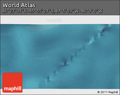 Satellite 3D Map of the Area around 46° 9' 26" S, 86° 37' 30" W