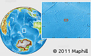 Physical Location Map of the area around 46° 9' 26" S, 87° 37' 30" E