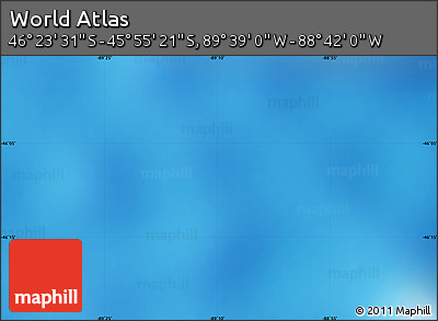 Physical Map of the Area around 46° 9' 26" S, 89° 10' 30" W