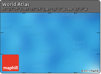Physical Map of the Area around 46° 9' 26" S, 89° 10' 30" W