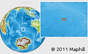 Physical Location Map of the area around 46° 9' 26" S, 90° 10' 30" E