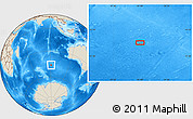Shaded Relief Location Map of the area around 46° 9' 26" S, 91° 1' 30" E