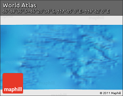 Physical 3D Map of the Area around 46° 34' 35" S, 118° 13' 29" E