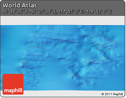 Physical 3D Map of the Area around 46° 34' 35" S, 118° 13' 29" E