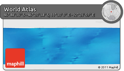 Physical Panoramic Map of the Area around 46° 34' 35" S, 11° 58' 29" E
