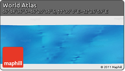 Physical Panoramic Map of the Area around 46° 34' 35" S, 11° 58' 29" E