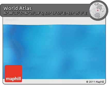 Physical 3D Map of the Area around 46° 34' 35" S, 120° 46' 30" E