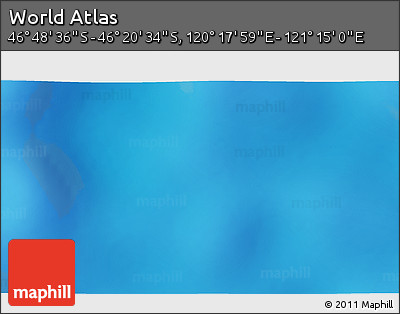 Physical 3D Map of the Area around 46° 34' 35" S, 120° 46' 30" E