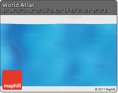 Physical 3D Map of the Area around 46° 34' 35" S, 120° 46' 30" E