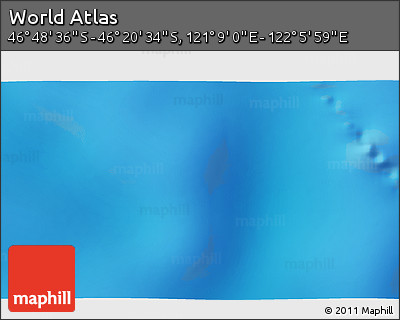 Physical 3D Map of the Area around 46° 34' 35" S, 121° 37' 30" E
